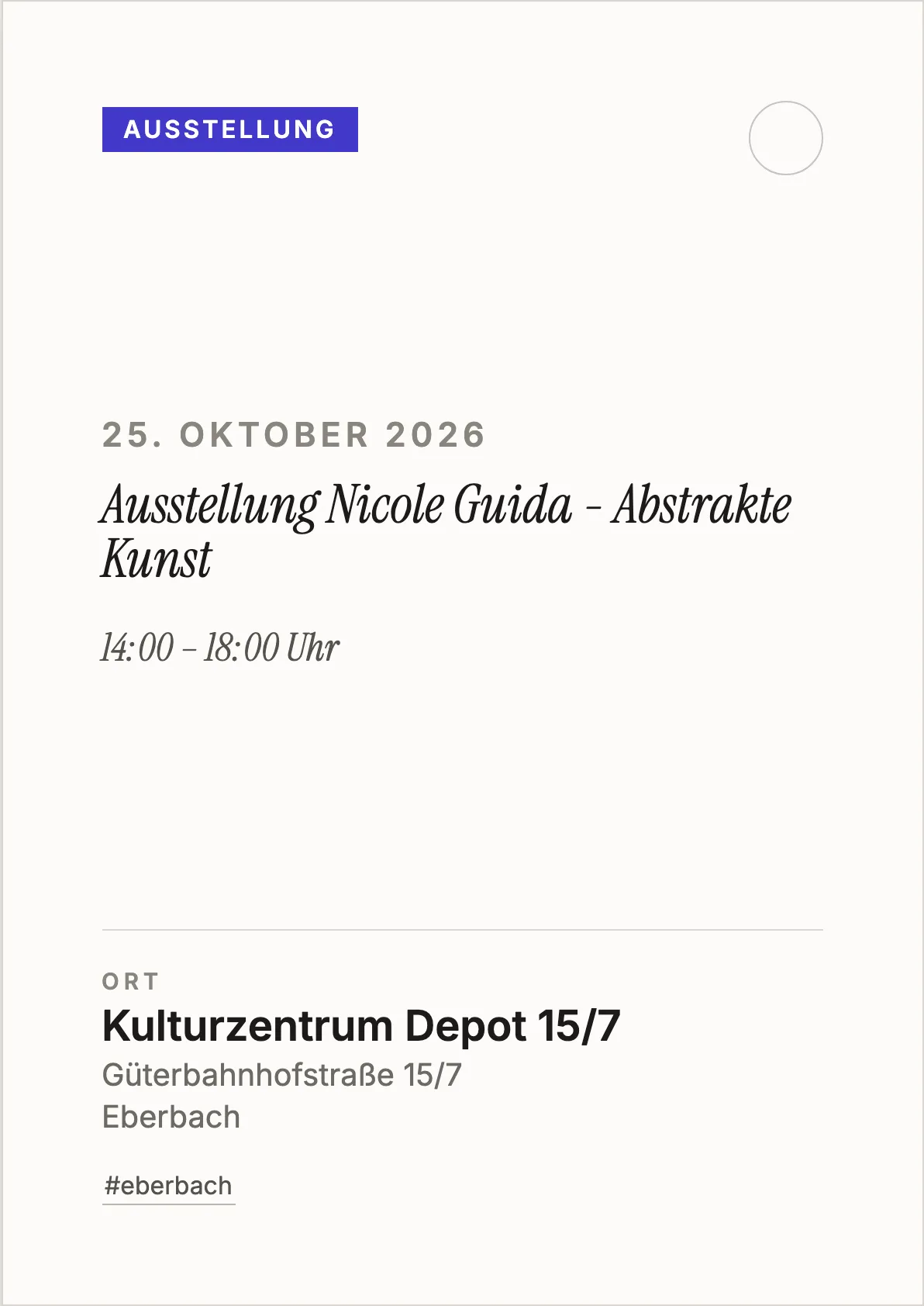 Veranstaltungsflyer