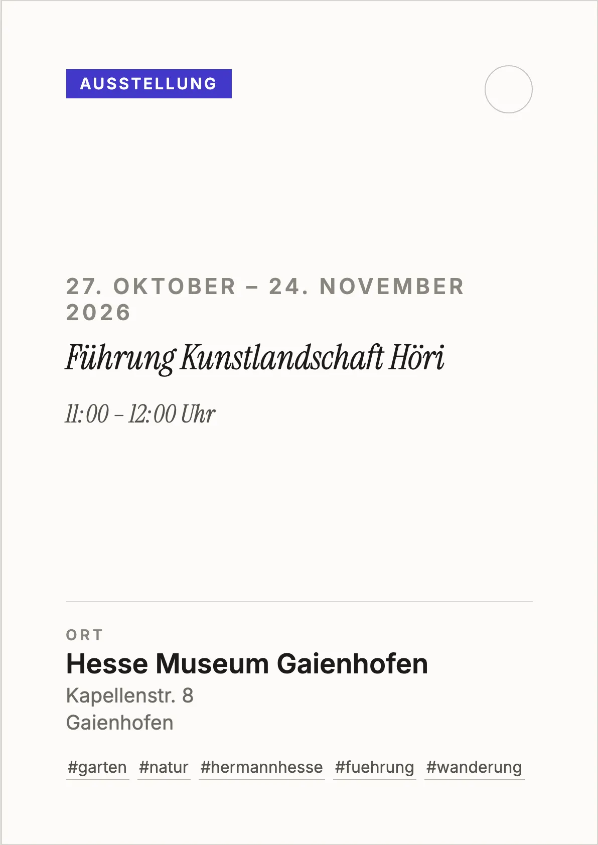 Veranstaltungsflyer