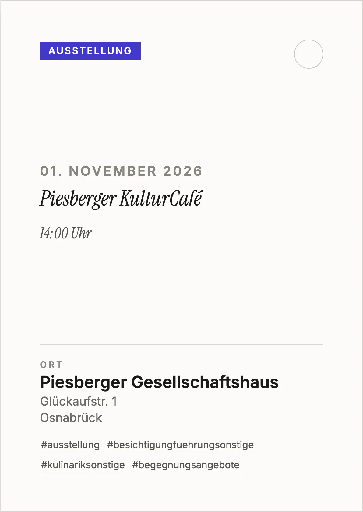 Veranstaltungsflyer