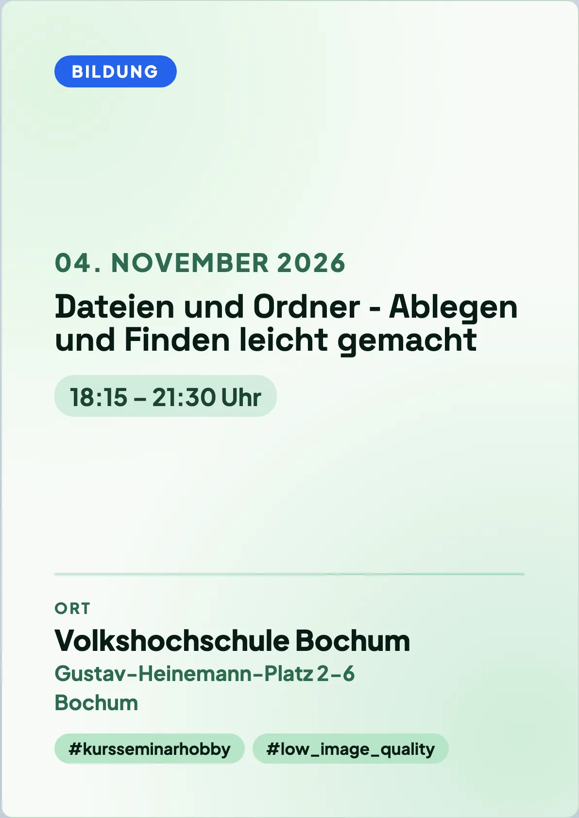 Veranstaltungsflyer