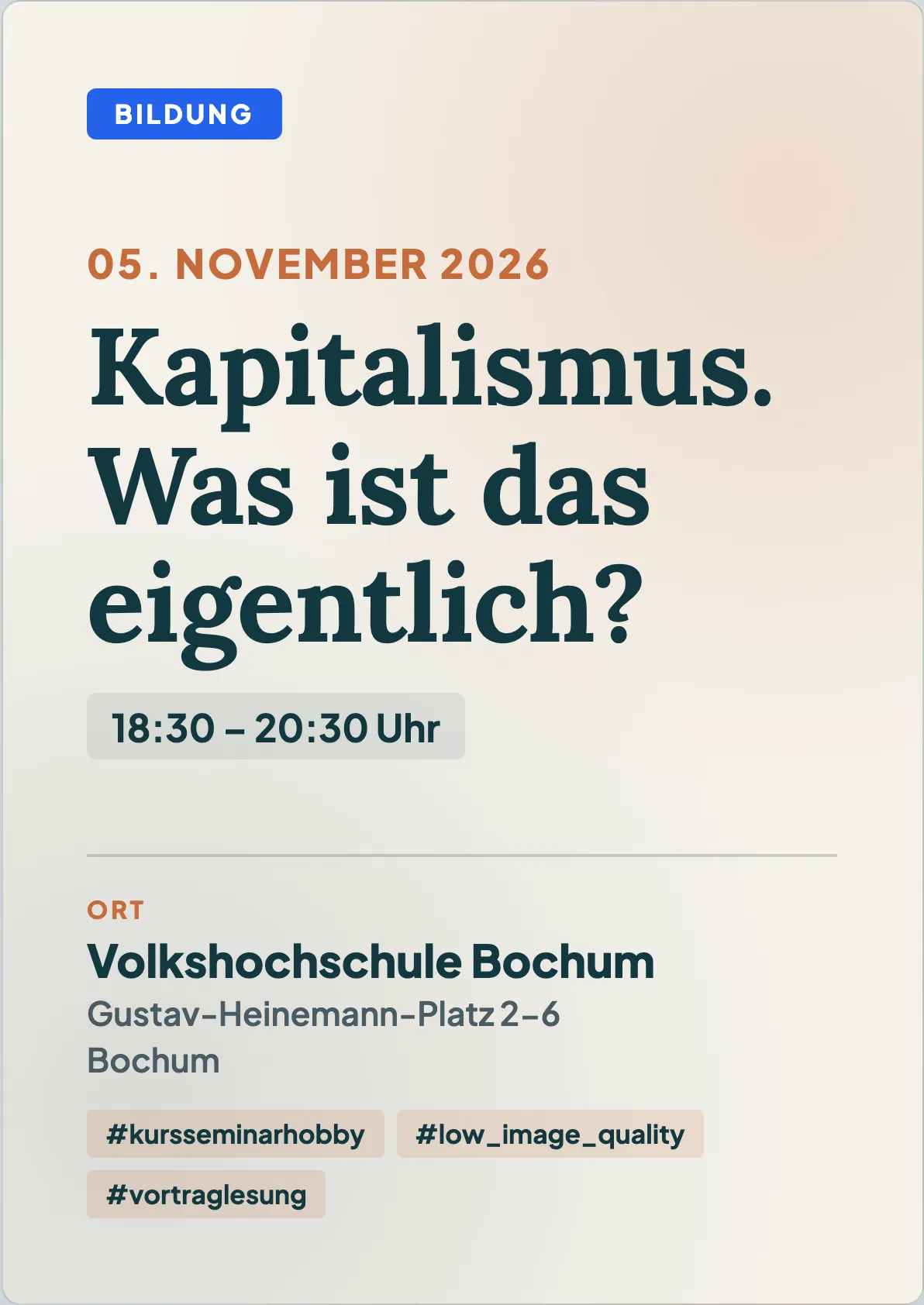 Veranstaltungsflyer