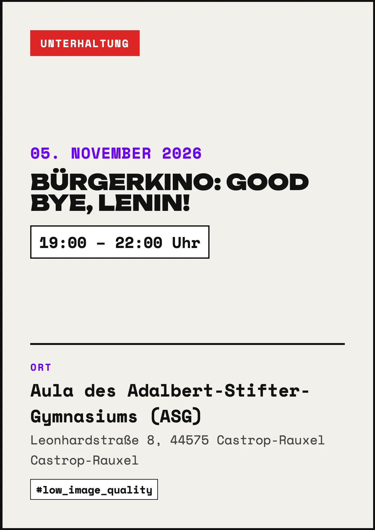 Veranstaltungsflyer