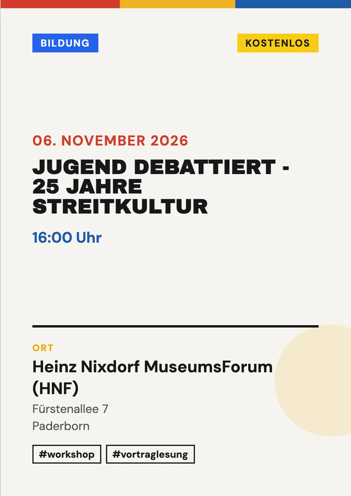 Veranstaltungsflyer