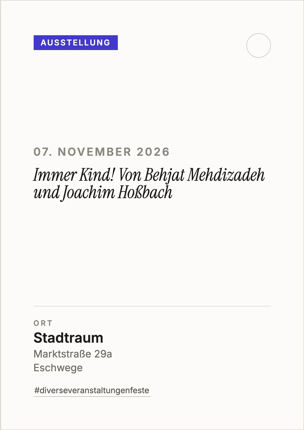Veranstaltungsflyer