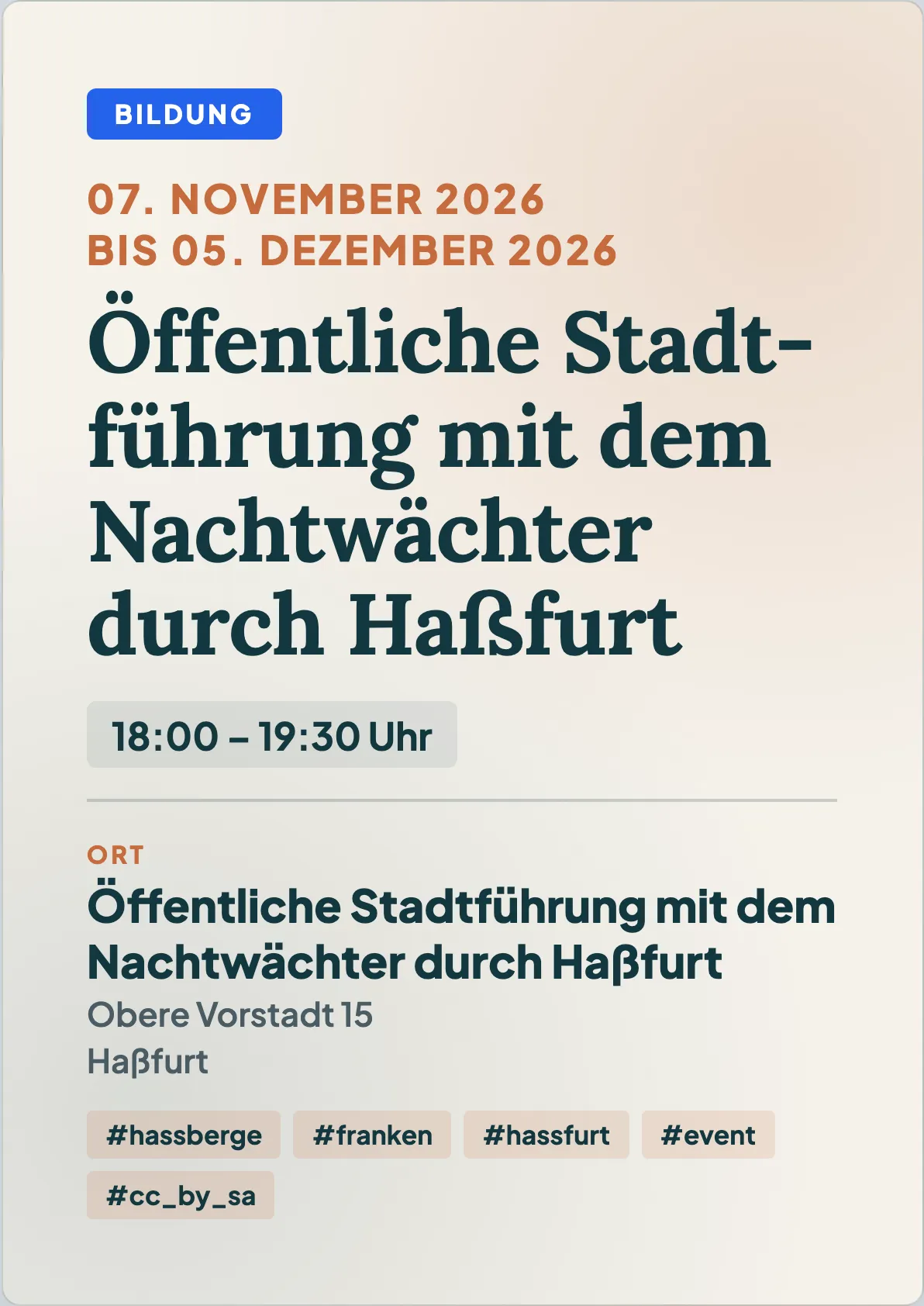 Veranstaltungsflyer