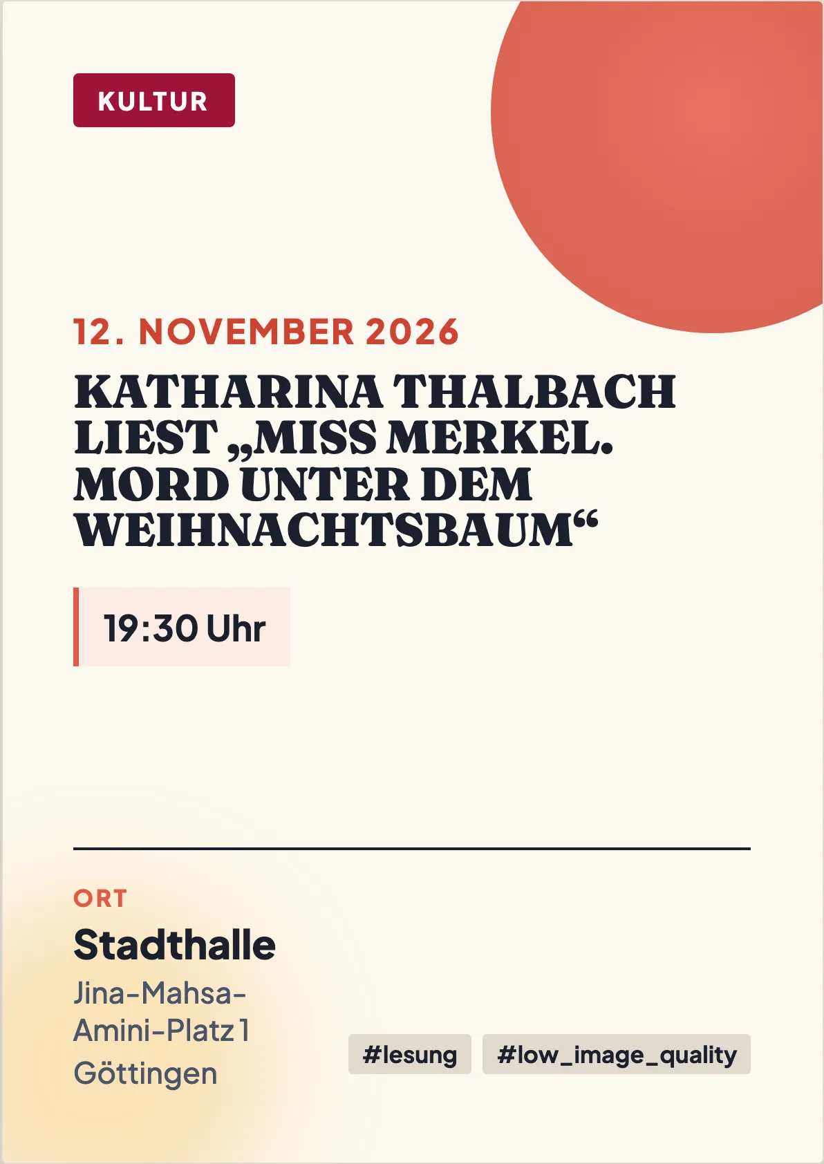 Veranstaltungsflyer