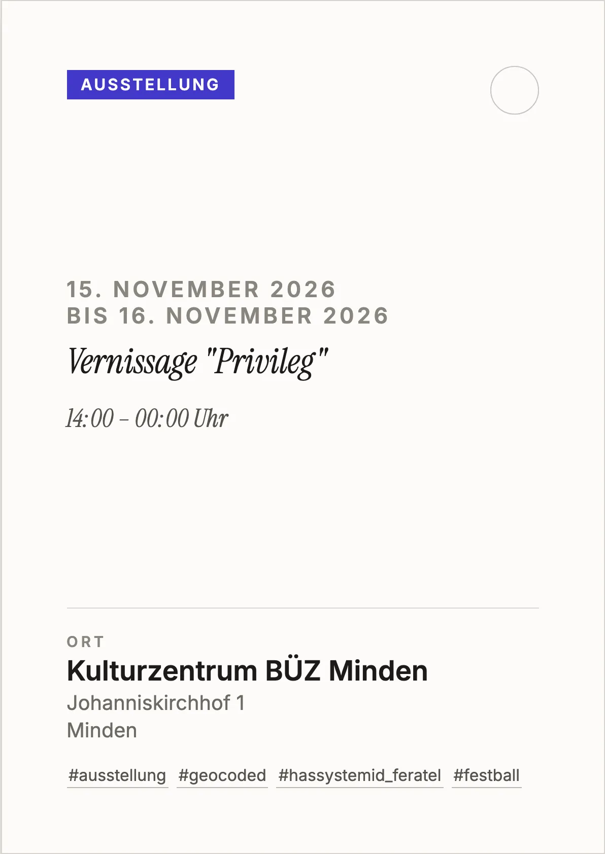 Veranstaltungsflyer
