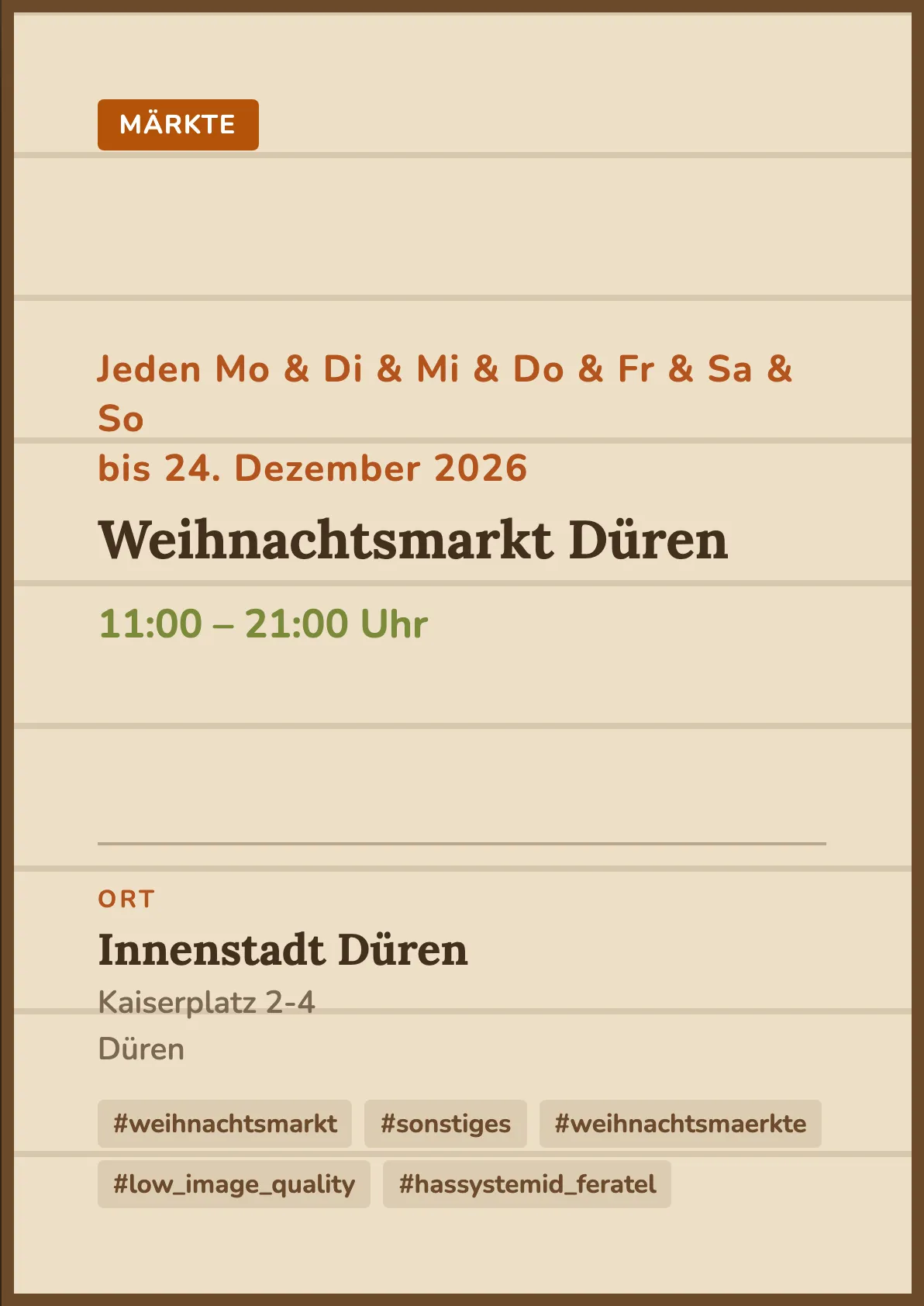 Veranstaltungsflyer
