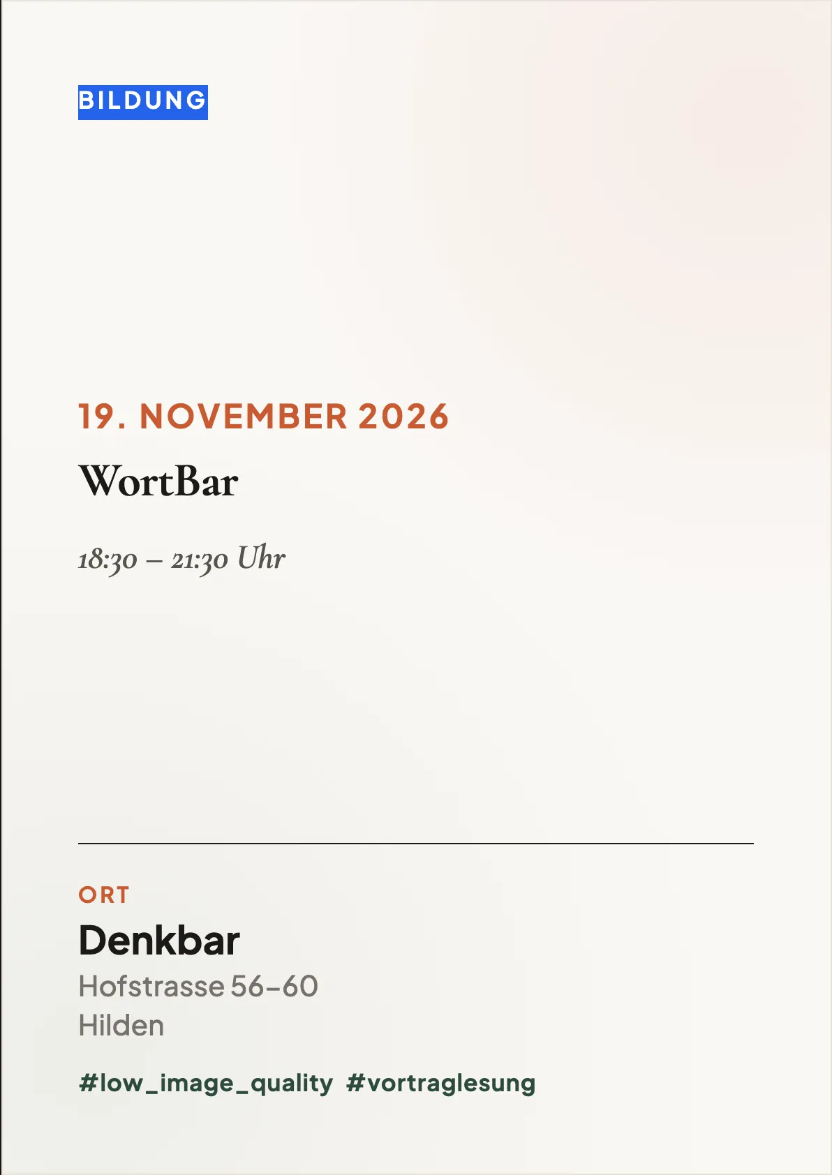 Veranstaltungsflyer