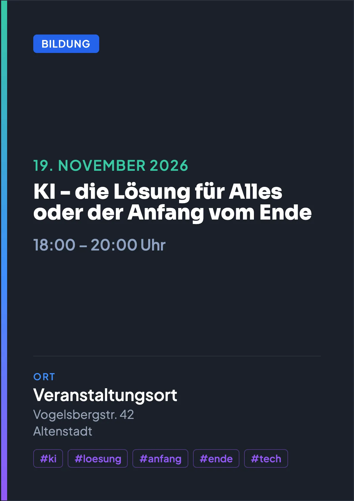 Veranstaltungsflyer
