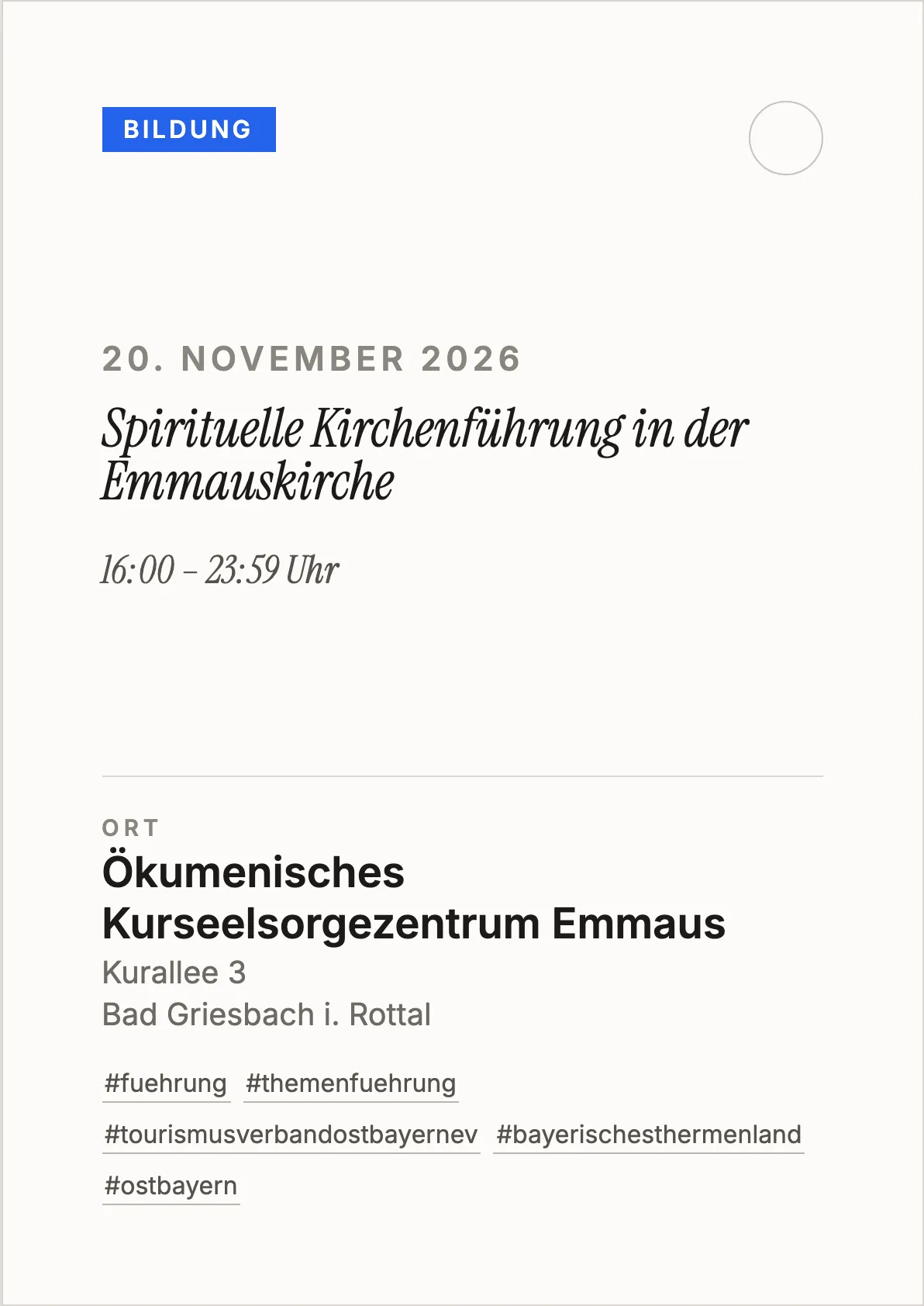 Veranstaltungsflyer