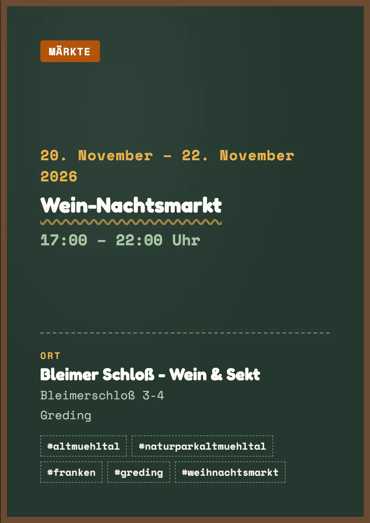 Veranstaltungsflyer