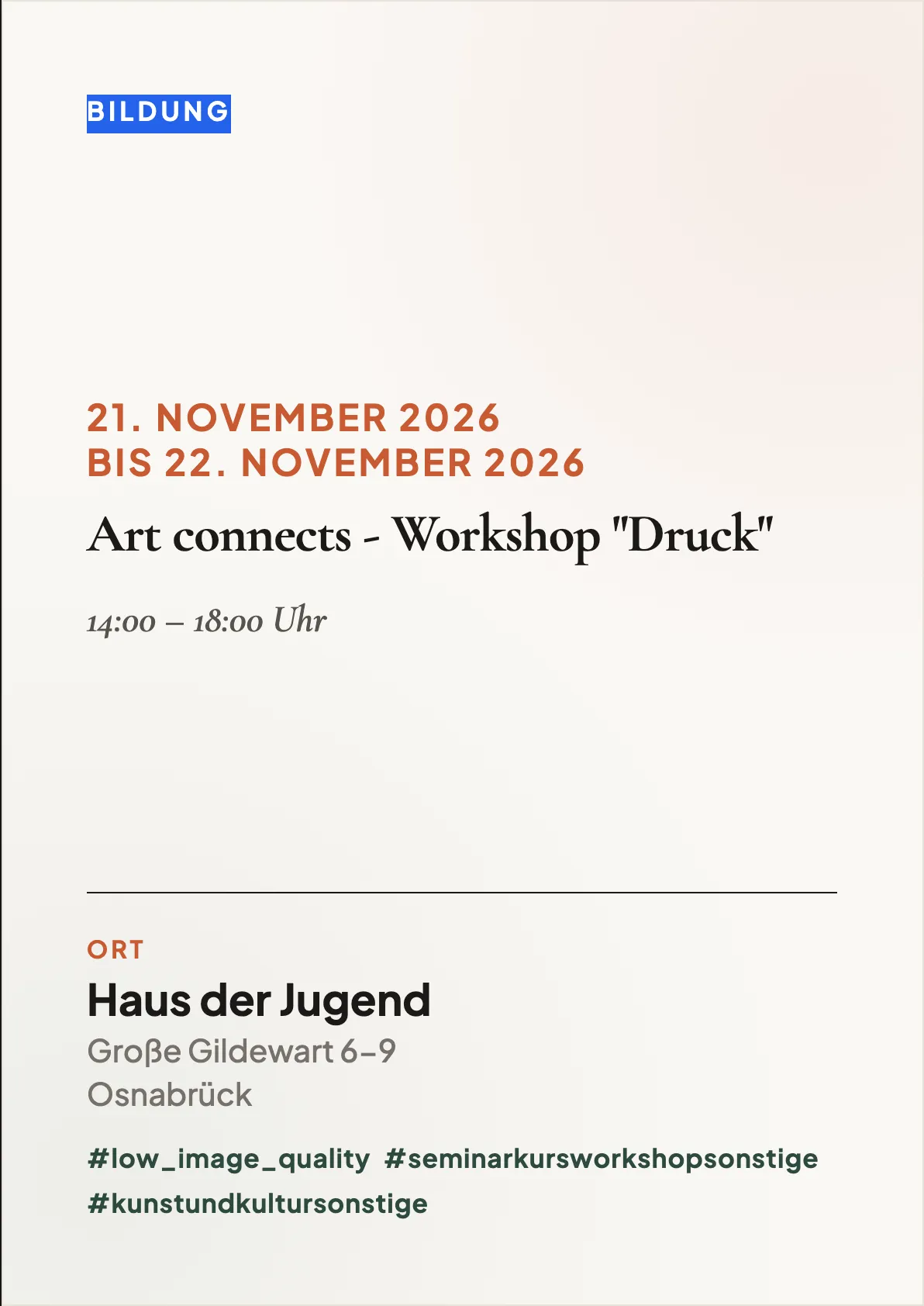 Veranstaltungsflyer