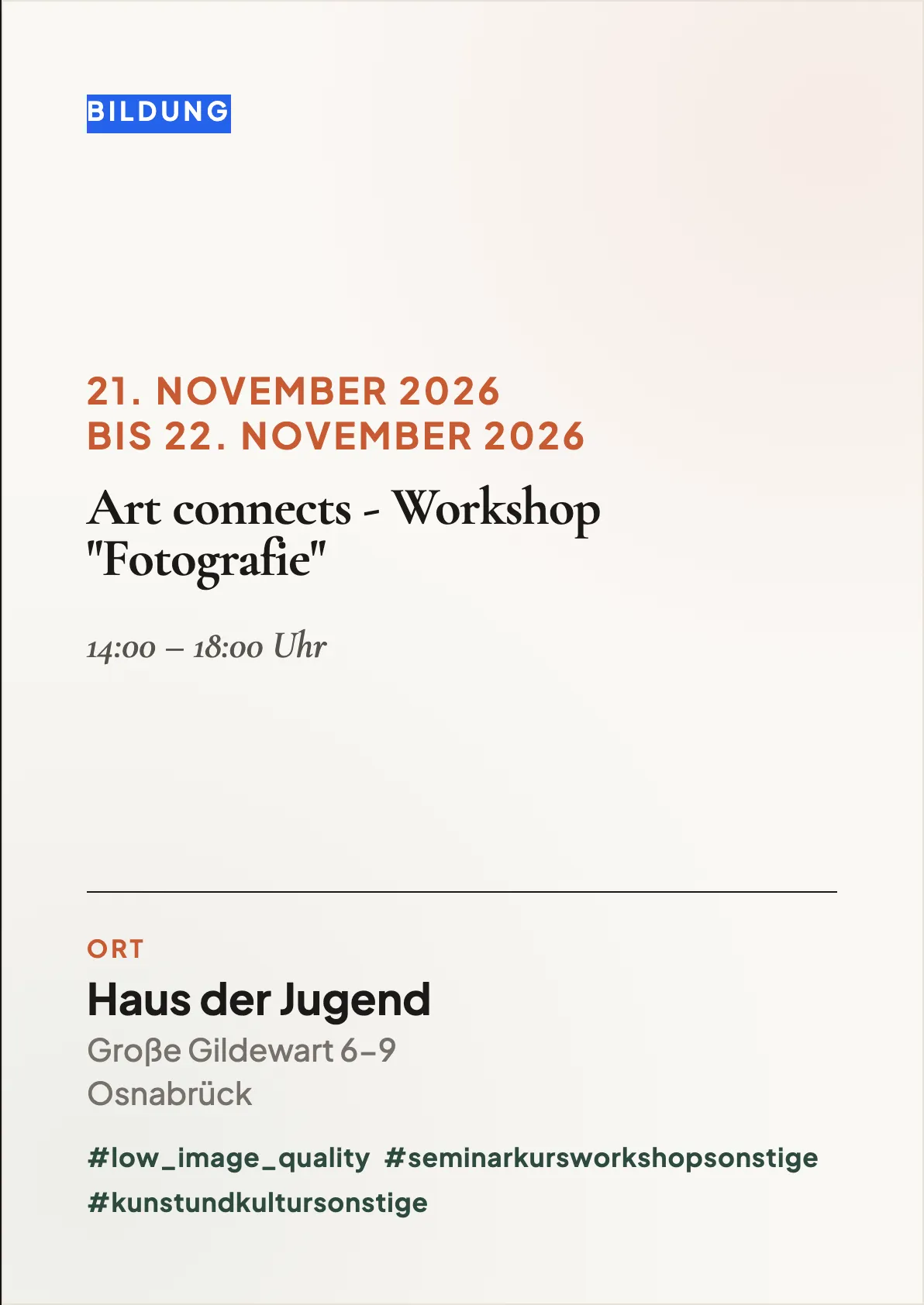 Veranstaltungsflyer