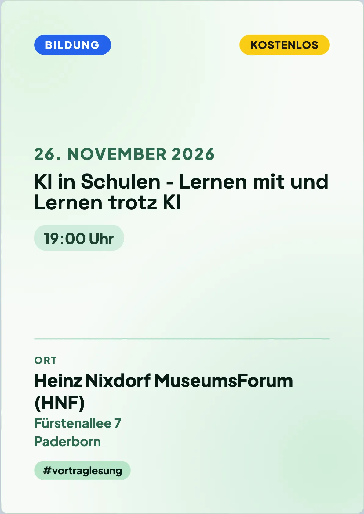 Veranstaltungsflyer