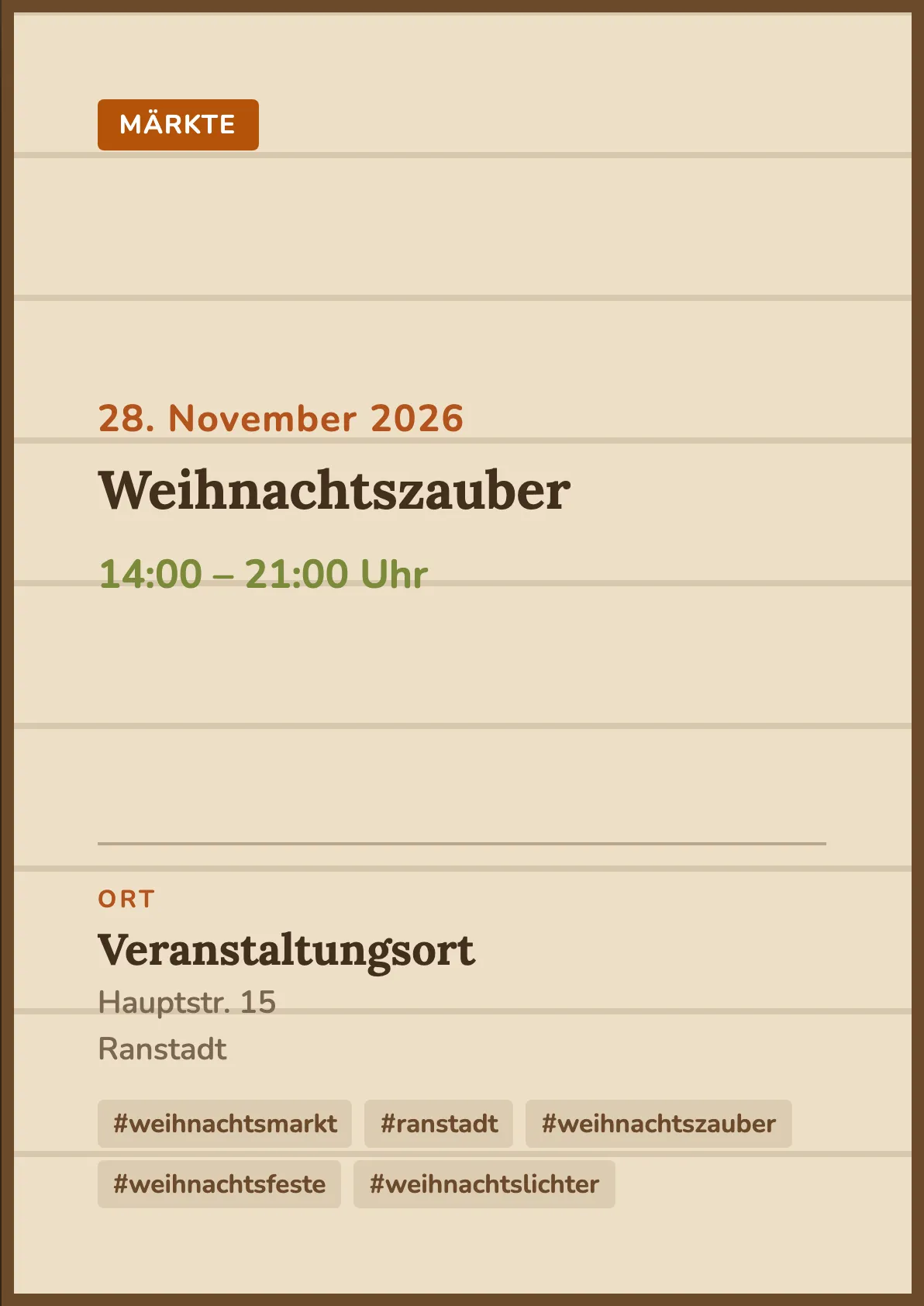 Veranstaltungsflyer