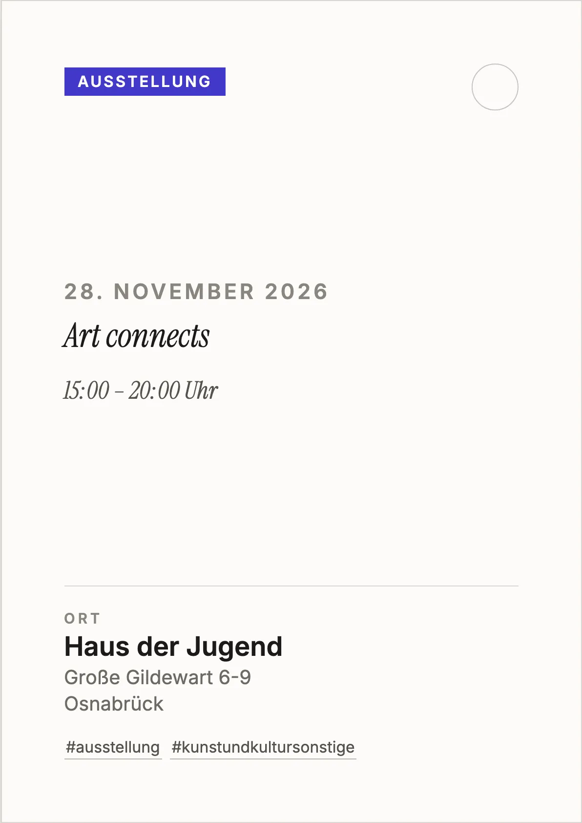 Veranstaltungsflyer