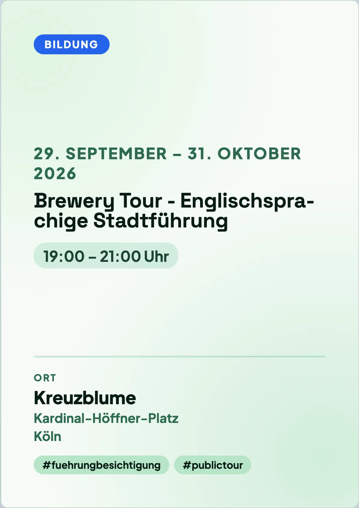 Veranstaltungsflyer