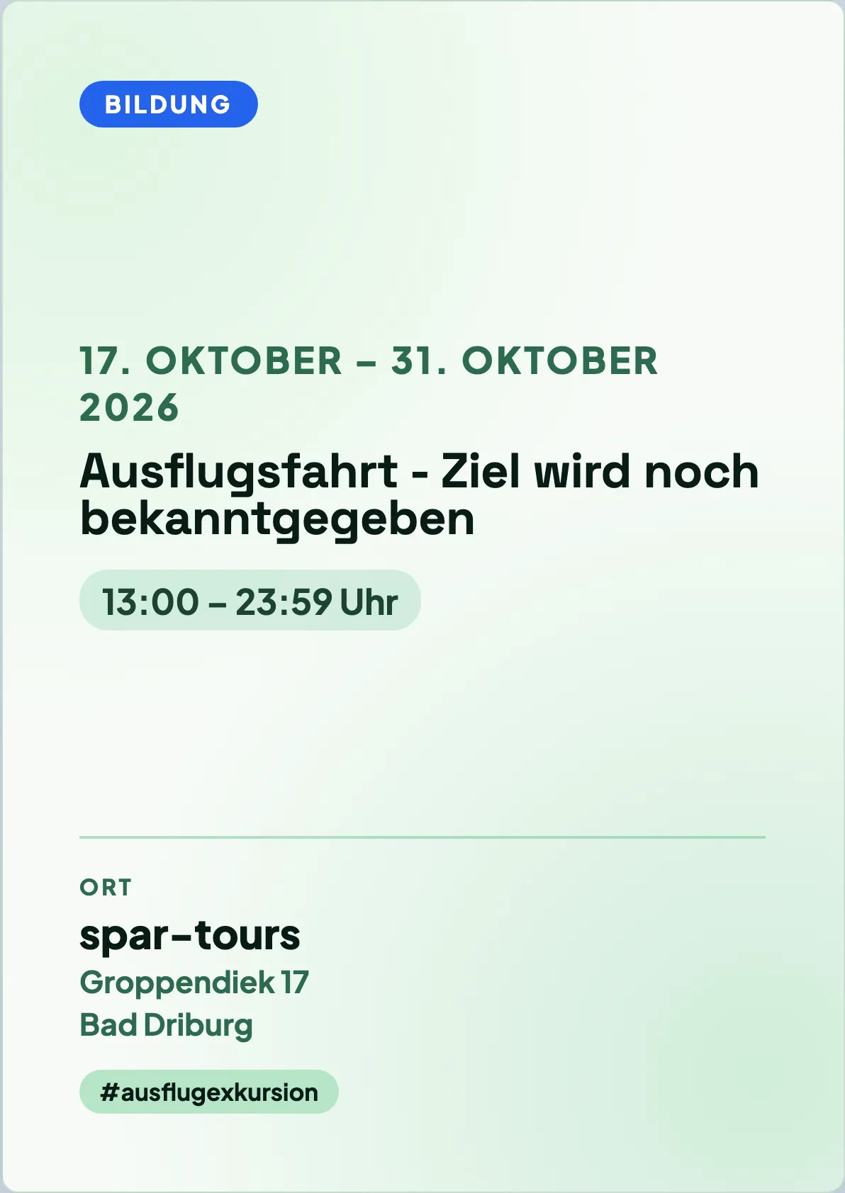 Veranstaltungsflyer