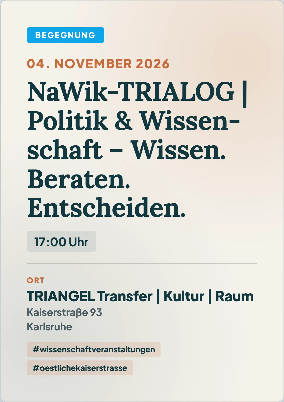 Veranstaltungsflyer