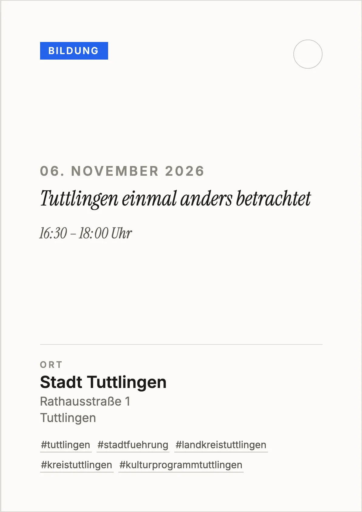 Veranstaltungsflyer