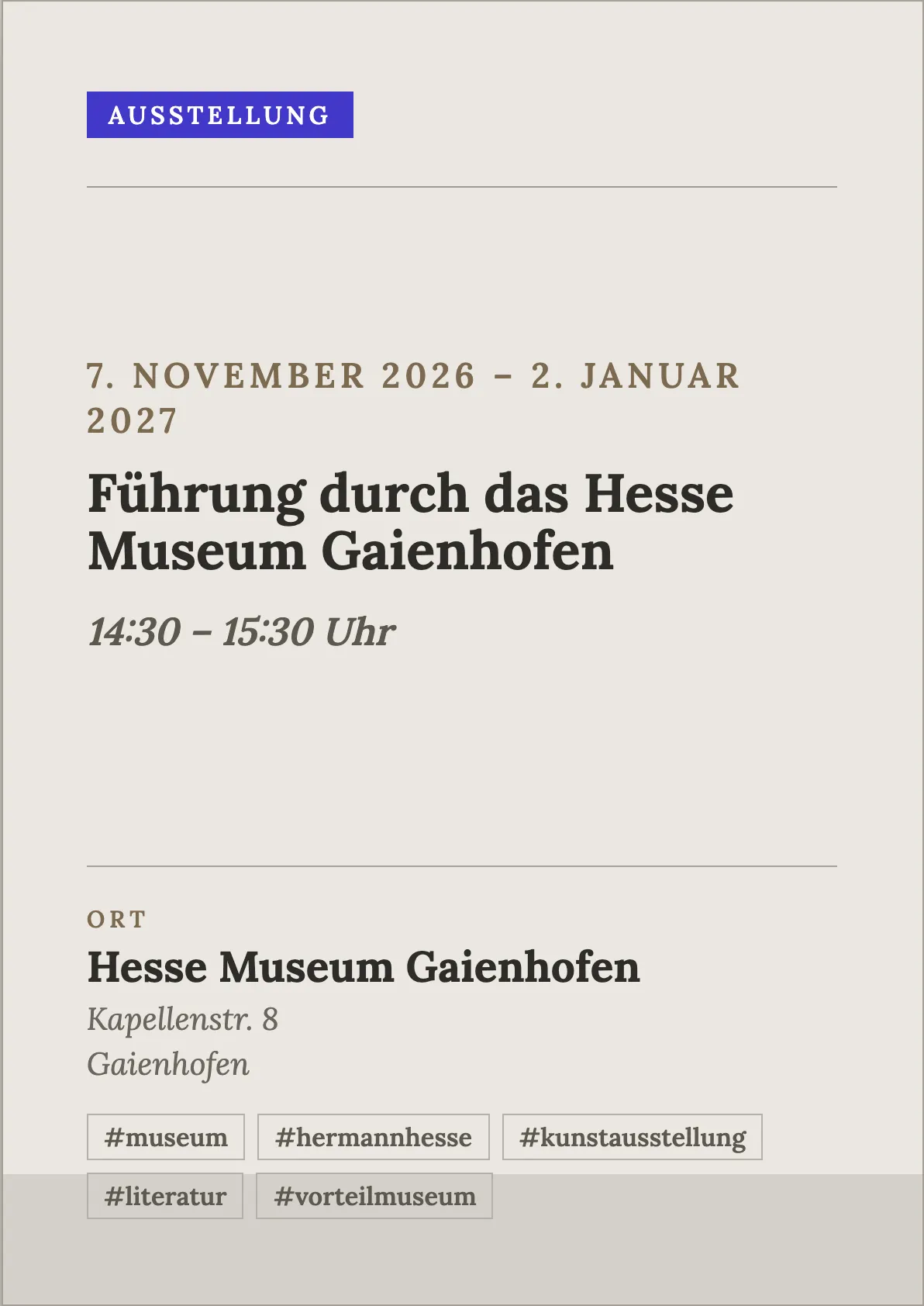 Veranstaltungsflyer