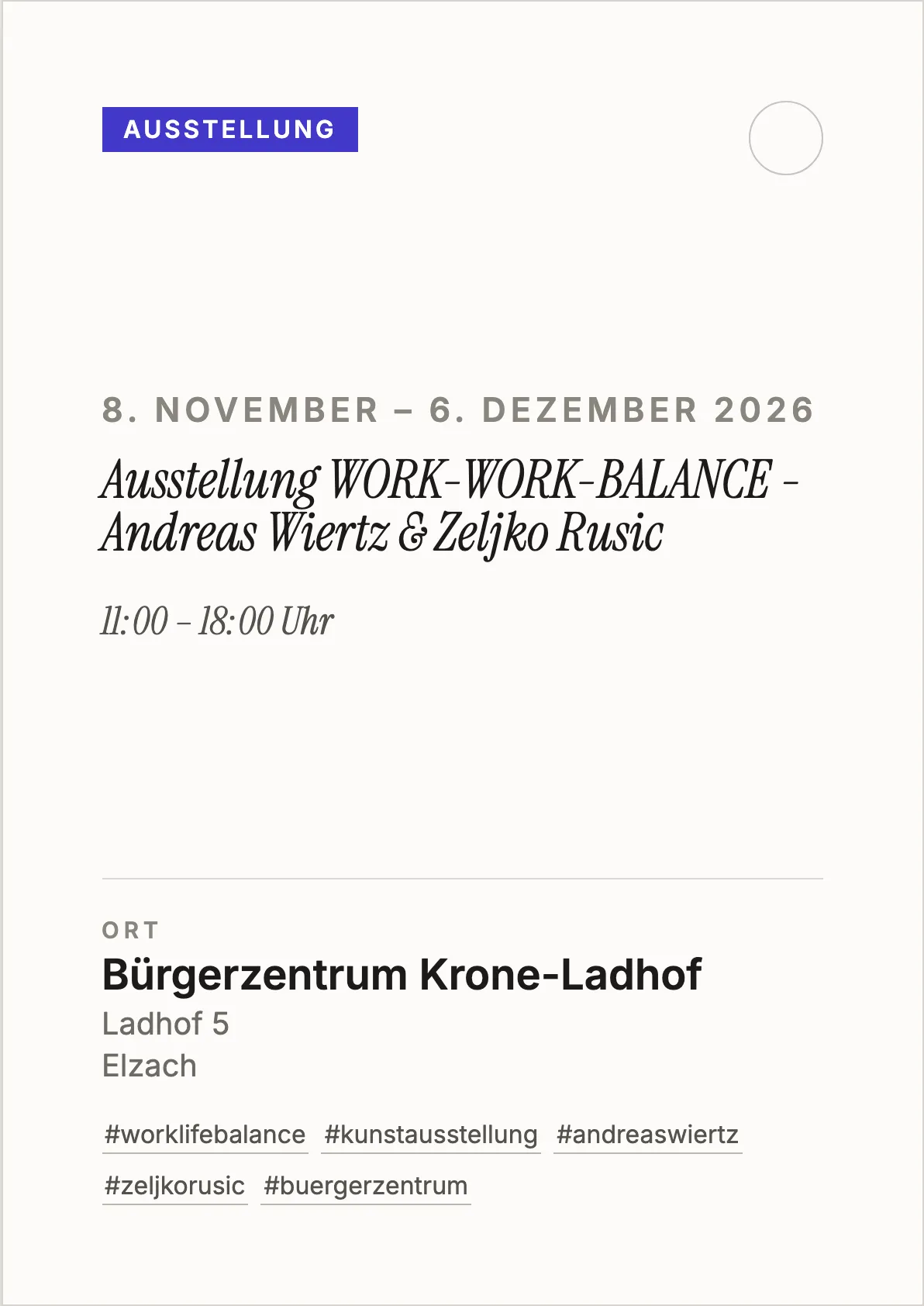 Veranstaltungsflyer