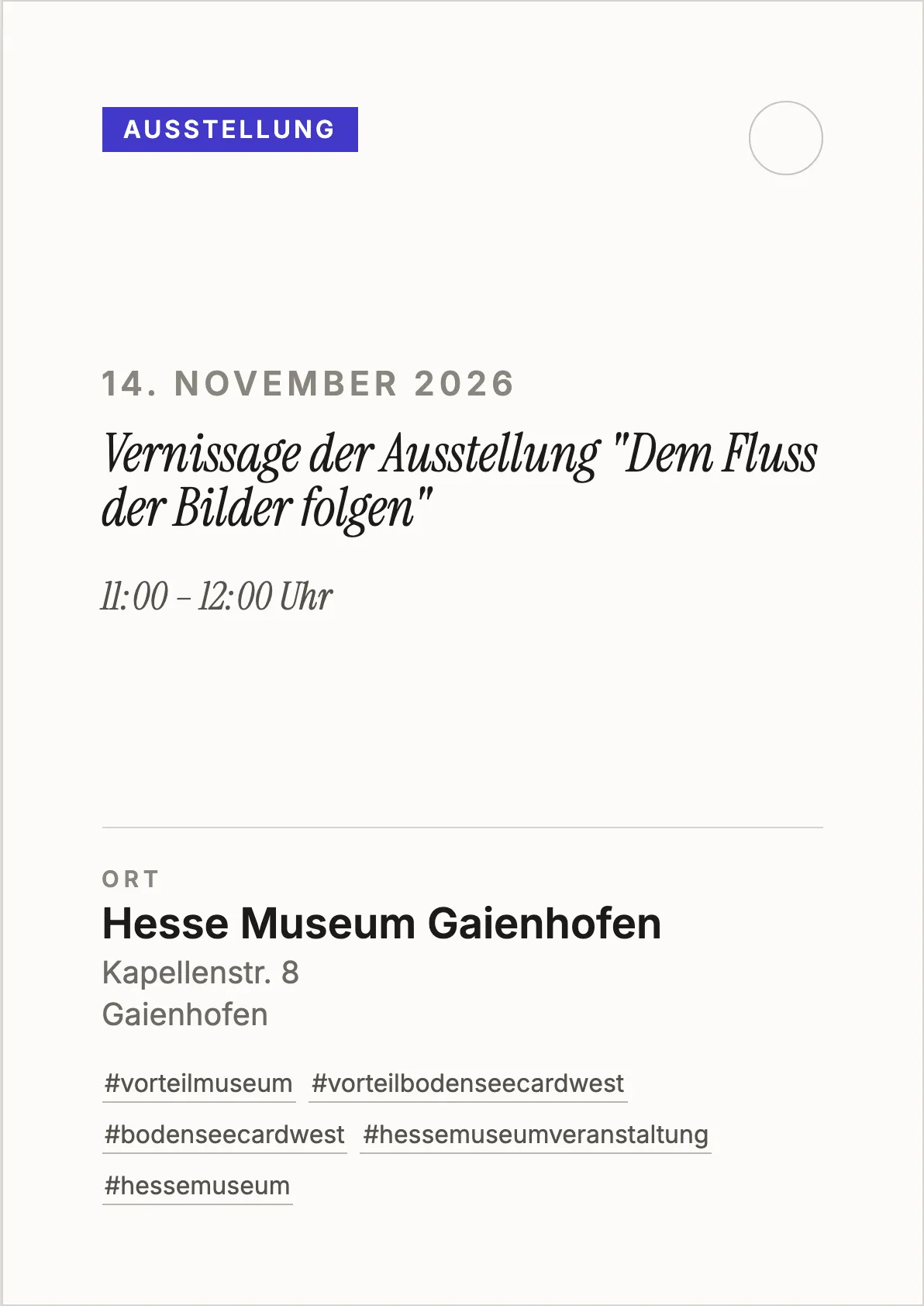 Veranstaltungsflyer
