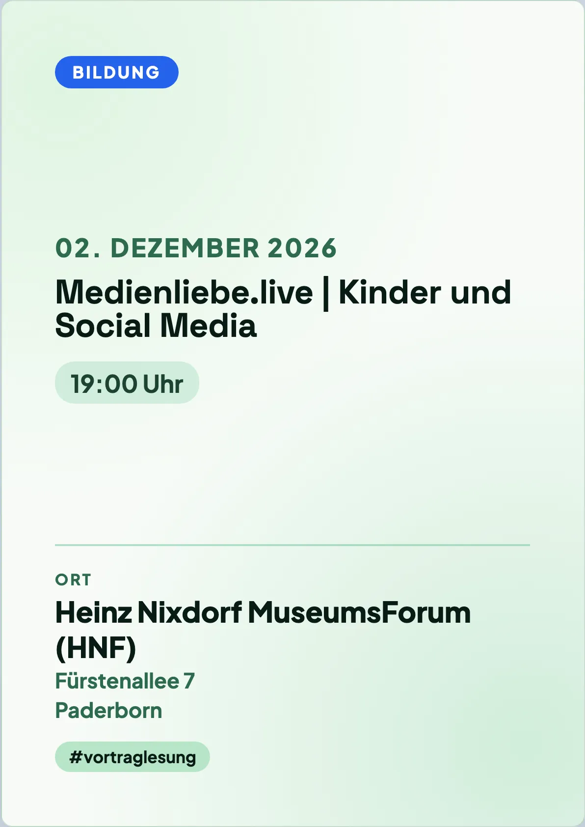 Veranstaltungsflyer