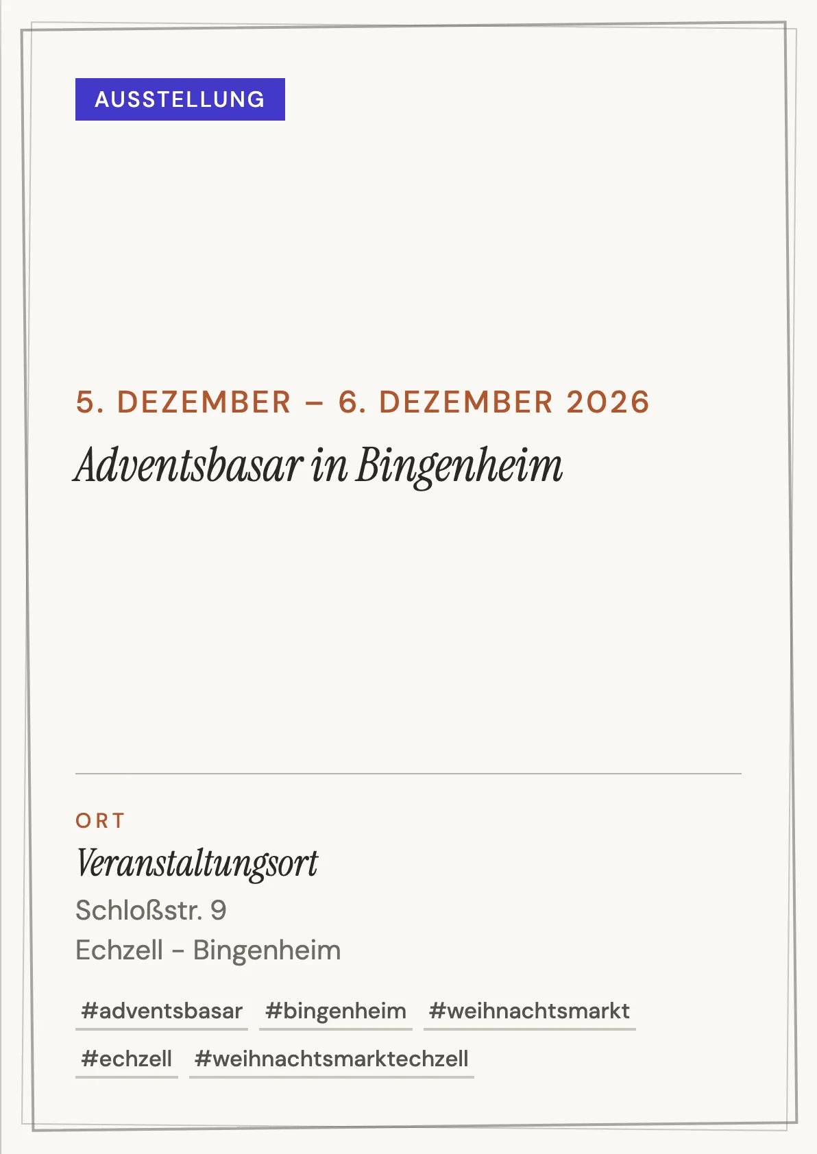 Veranstaltungsflyer