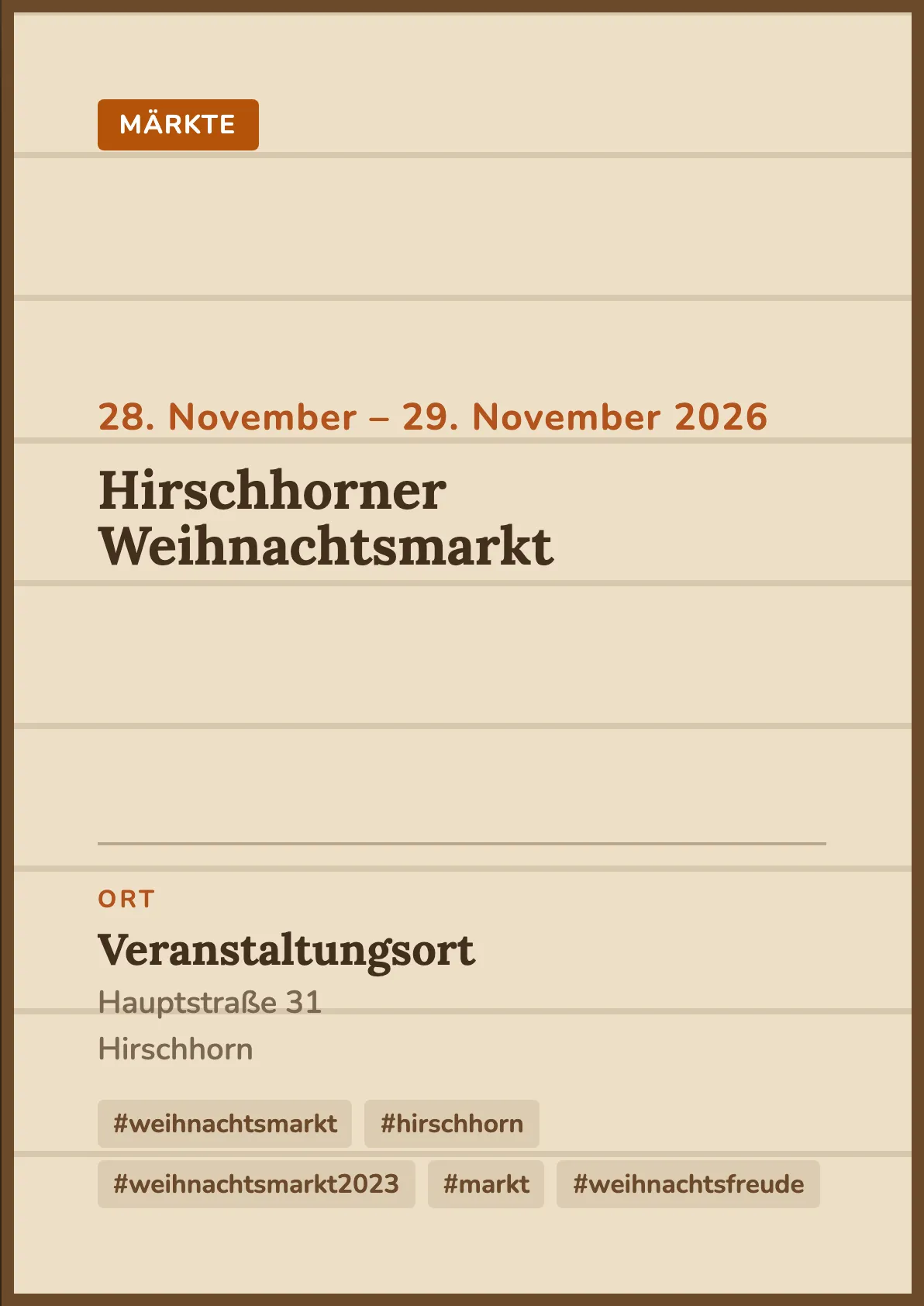 Veranstaltungsflyer