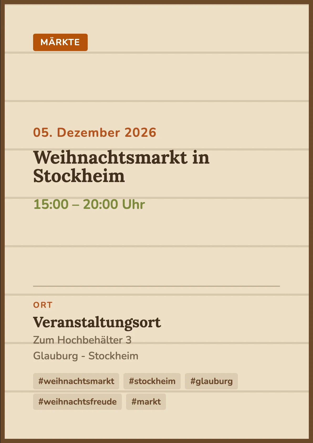 Veranstaltungsflyer
