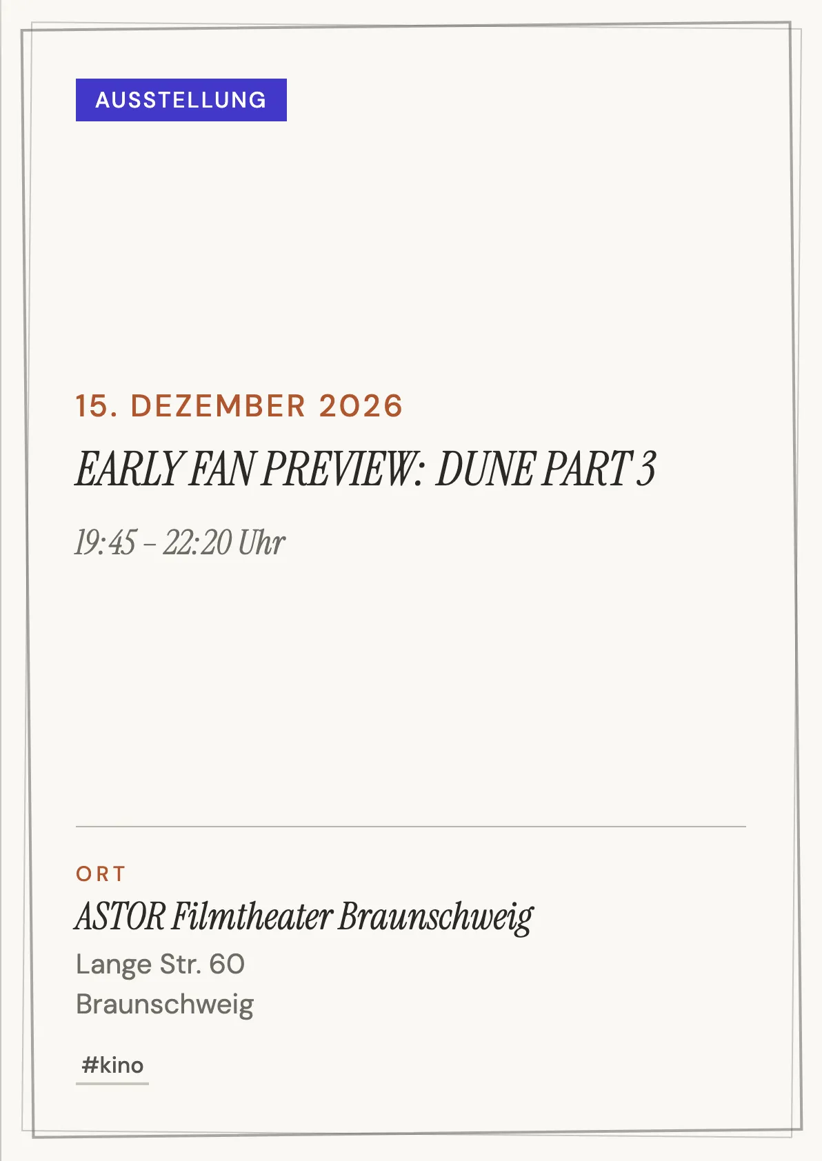 Veranstaltungsflyer