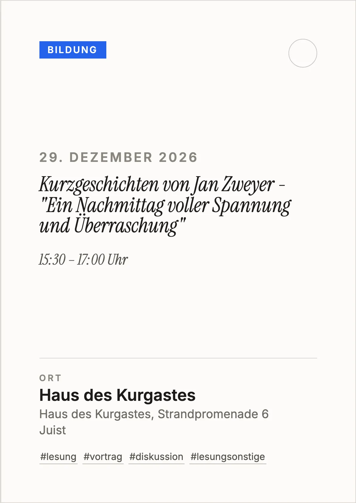 Veranstaltungsflyer