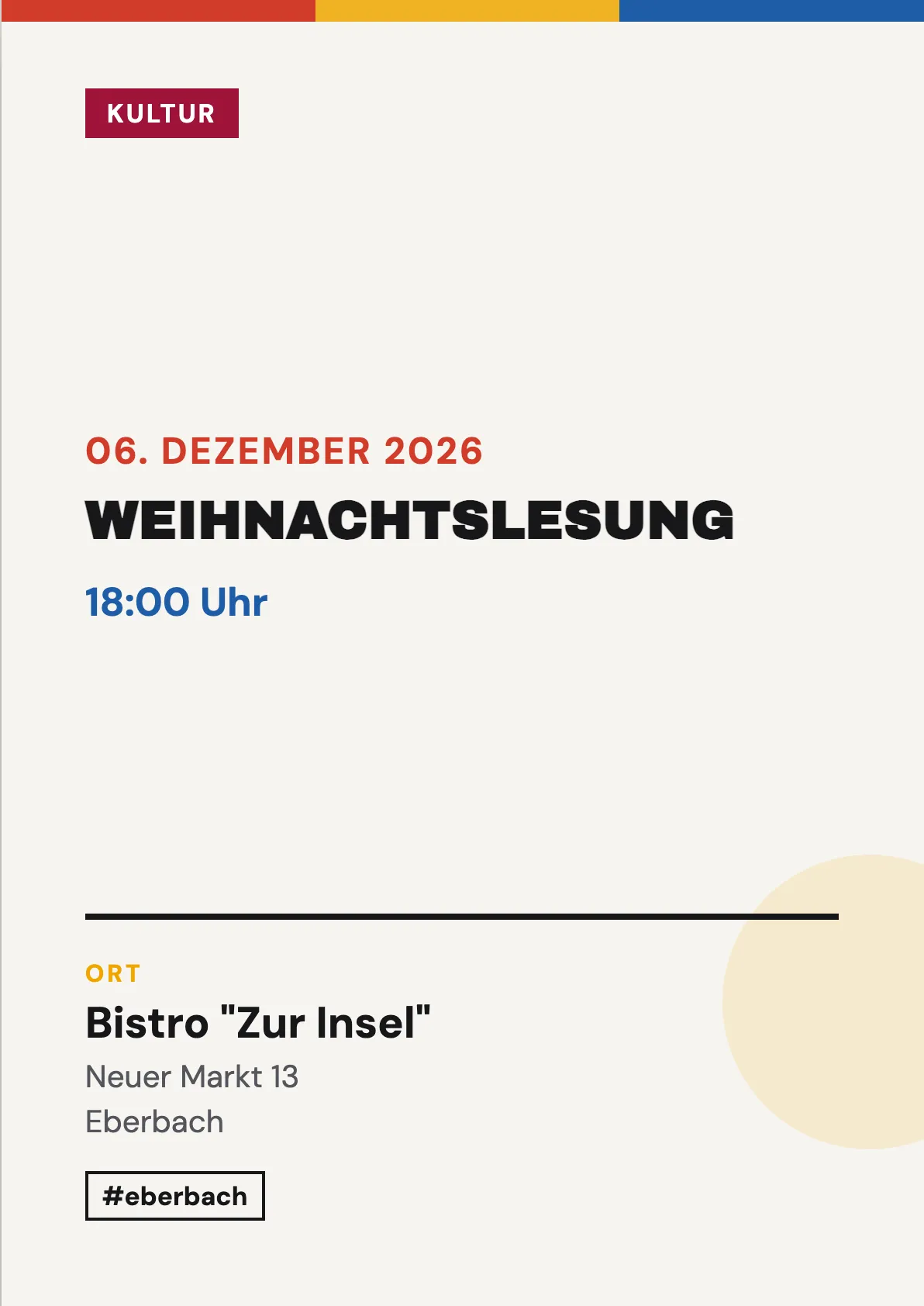 Veranstaltungsflyer