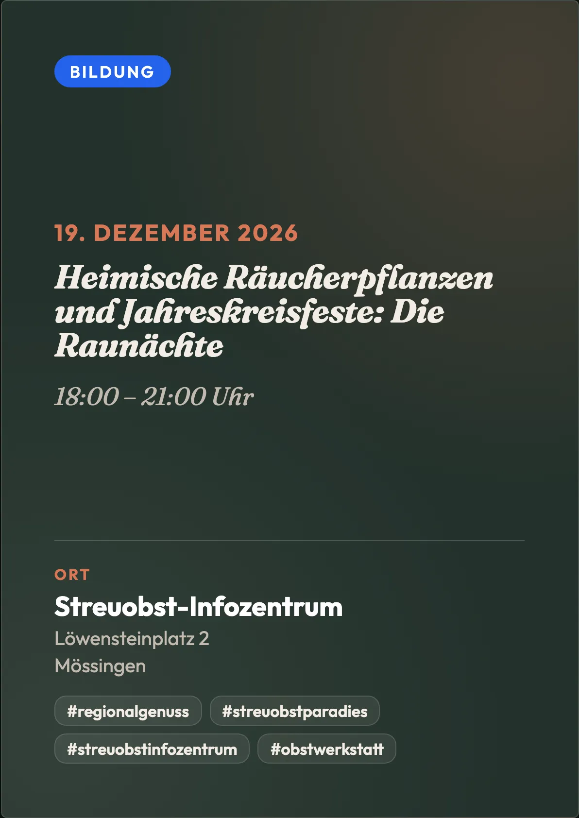 Veranstaltungsflyer