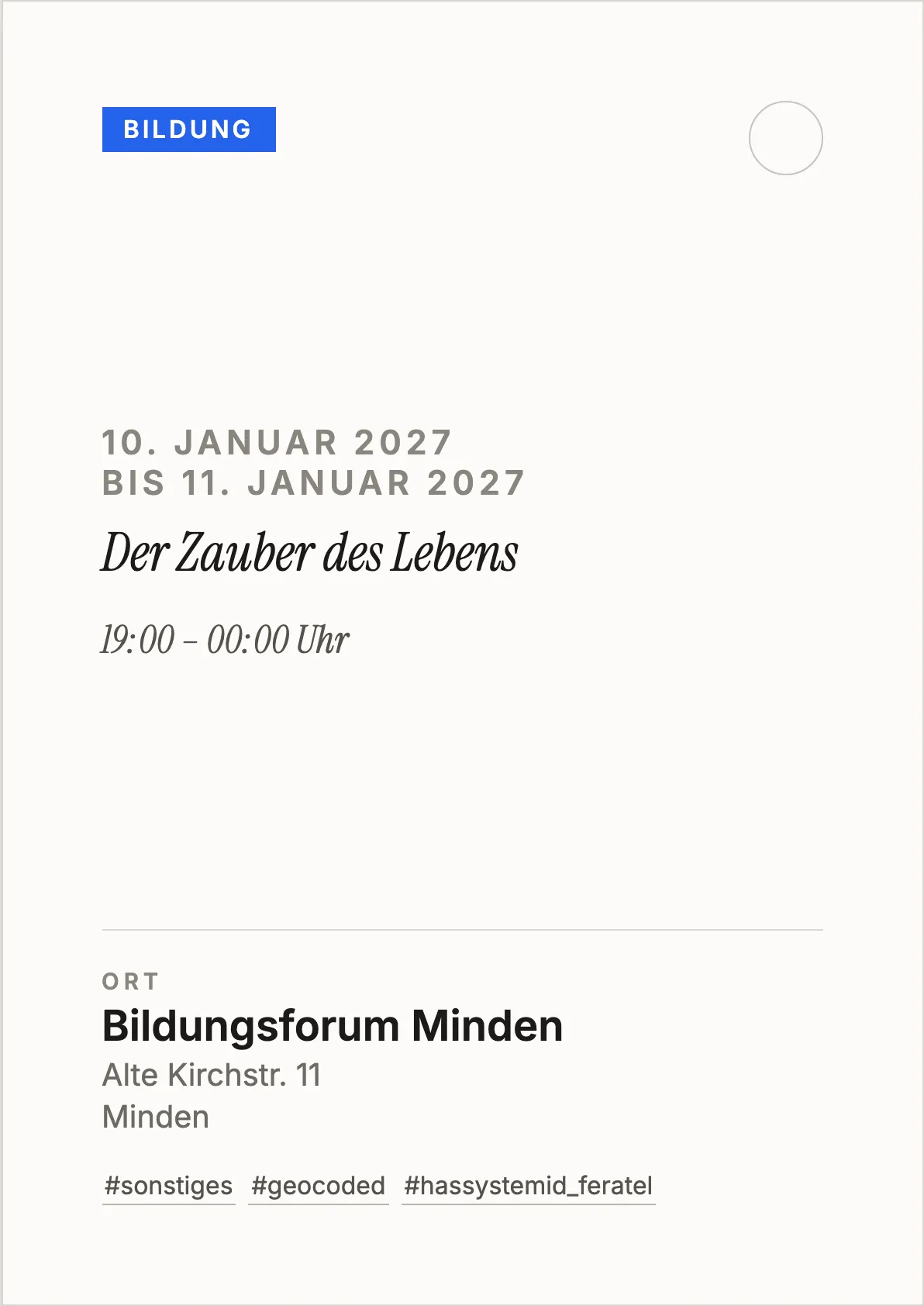 Veranstaltungsflyer
