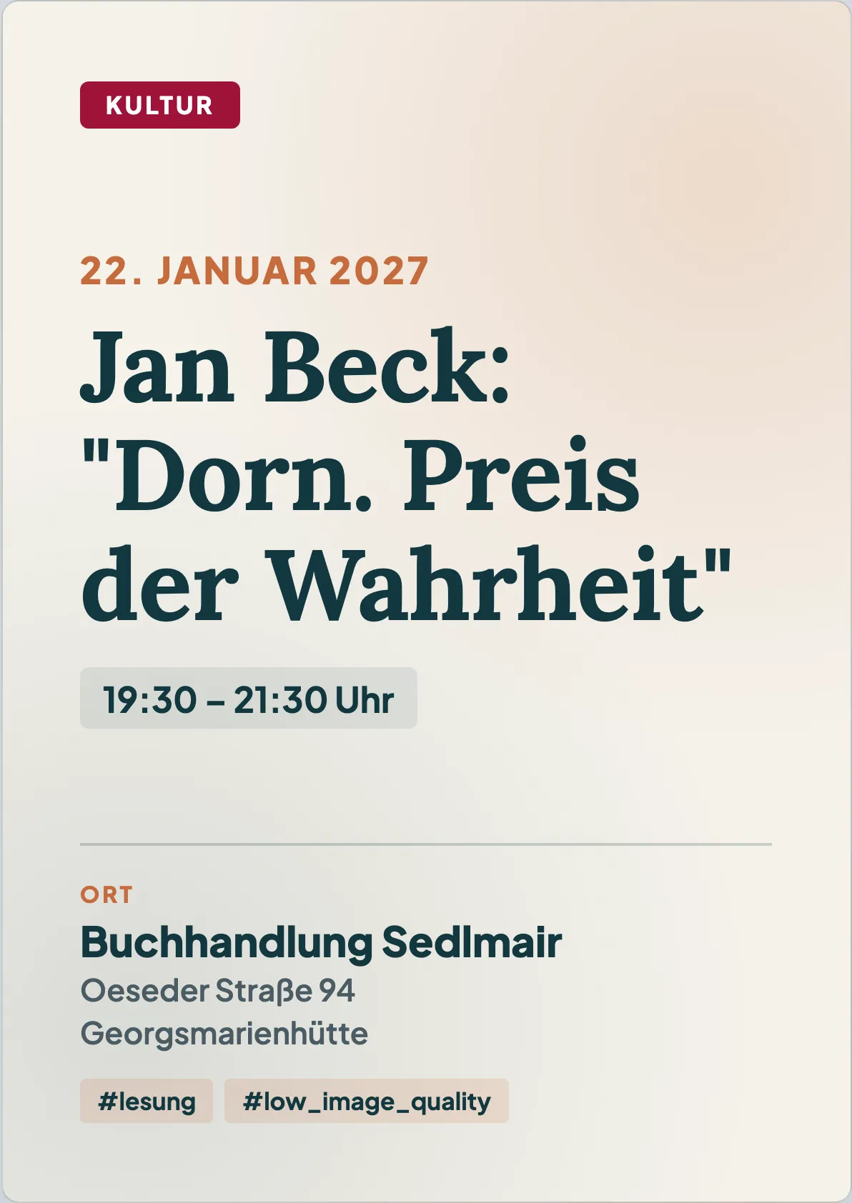 Veranstaltungsflyer