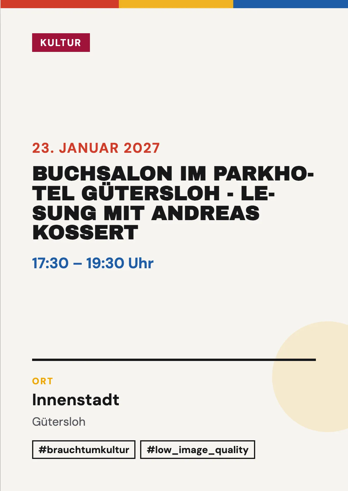 Veranstaltungsflyer
