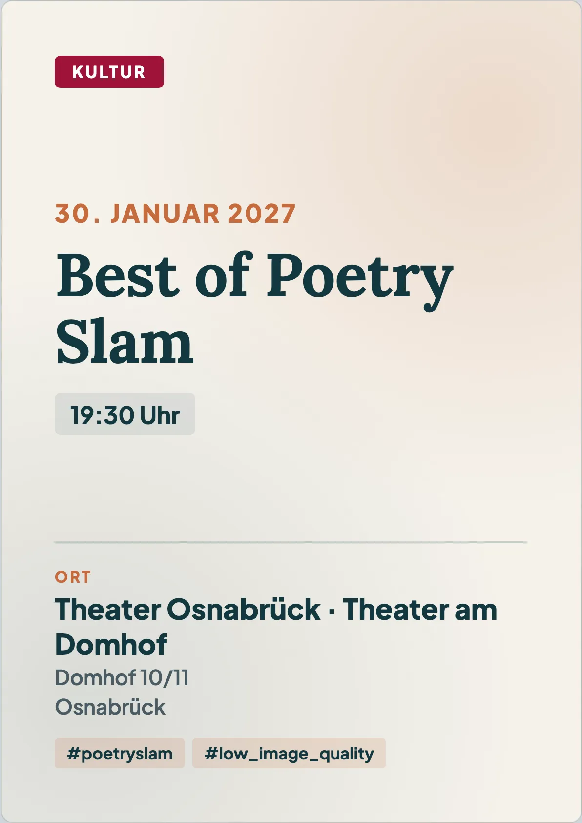 Veranstaltungsflyer