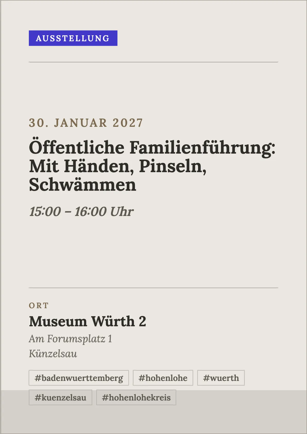 Veranstaltungsflyer