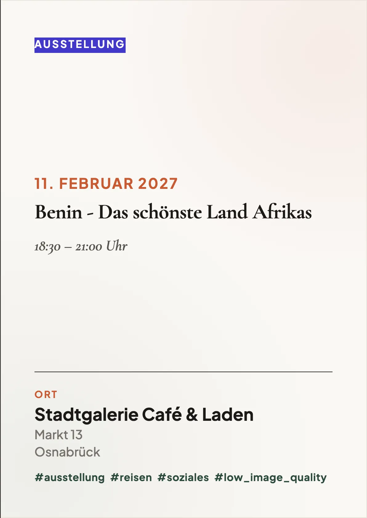 Veranstaltungsflyer