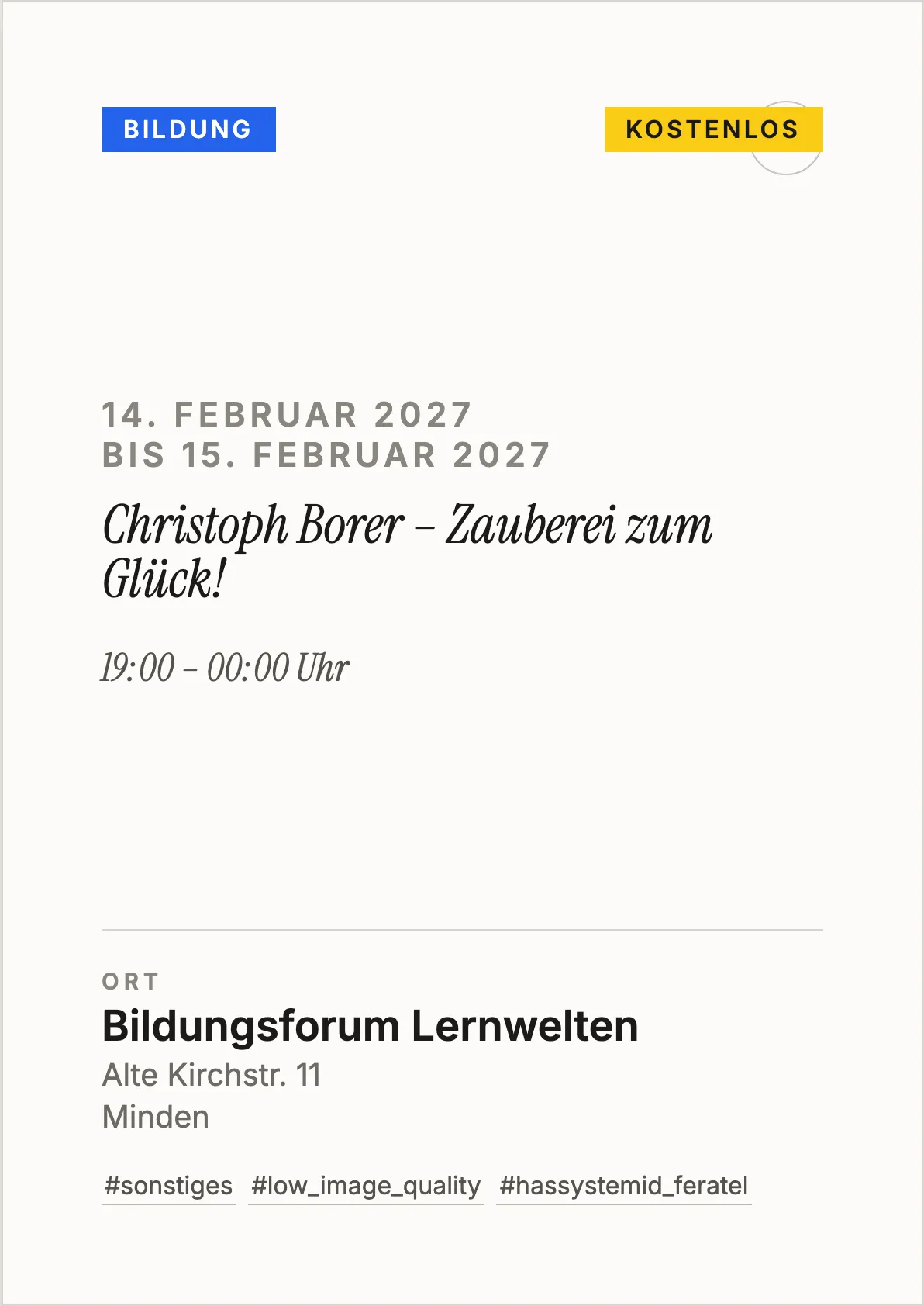 Veranstaltungsflyer