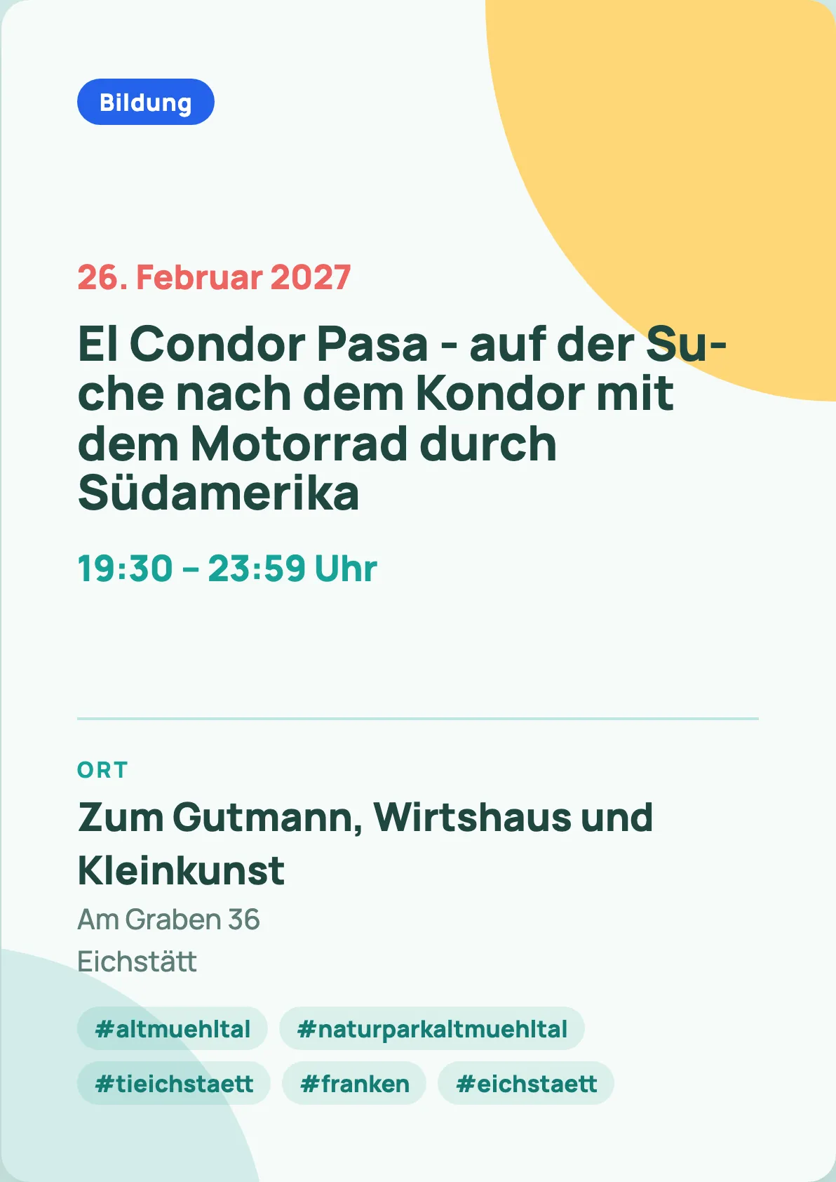Veranstaltungsflyer