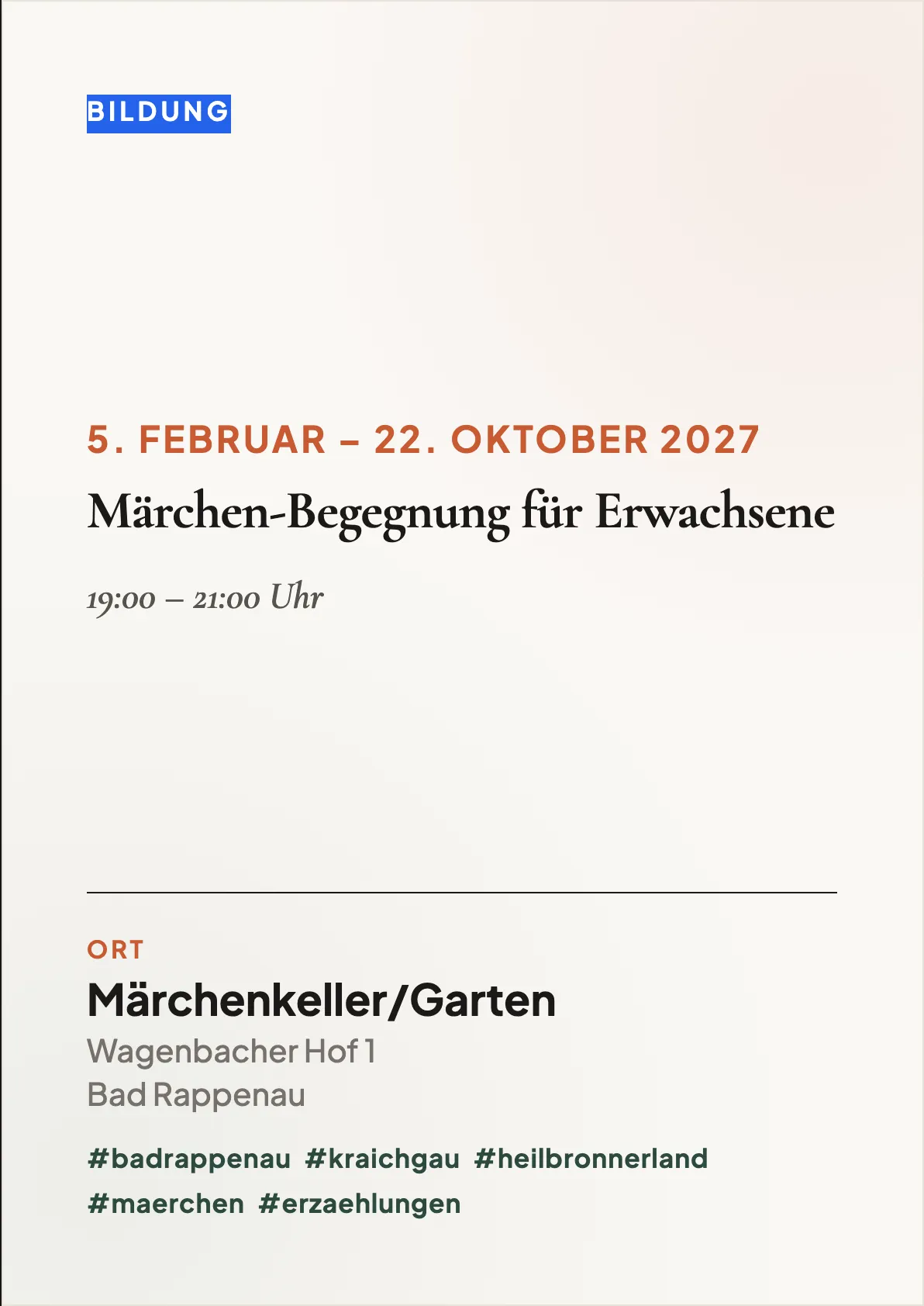 Veranstaltungsflyer