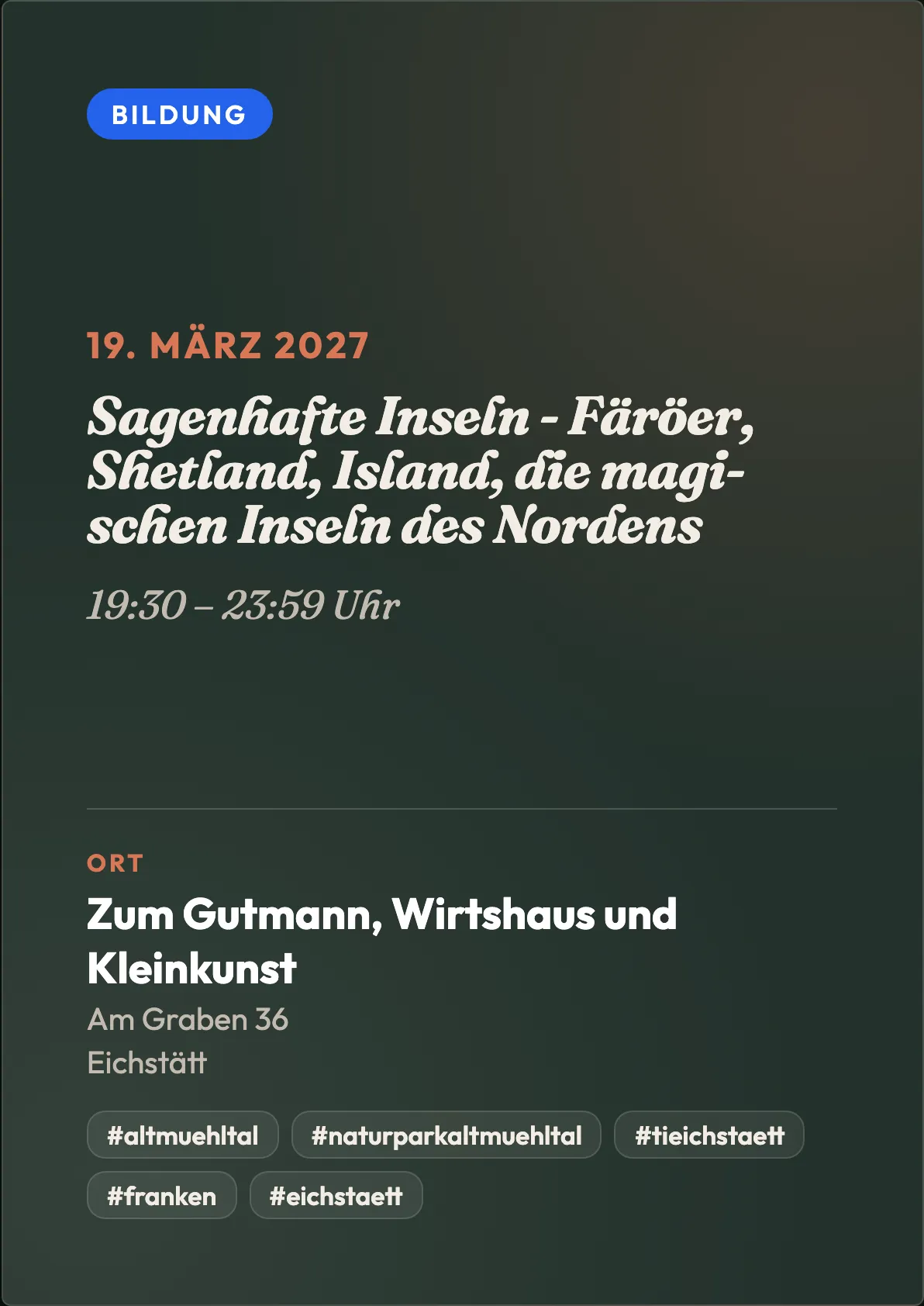Veranstaltungsflyer