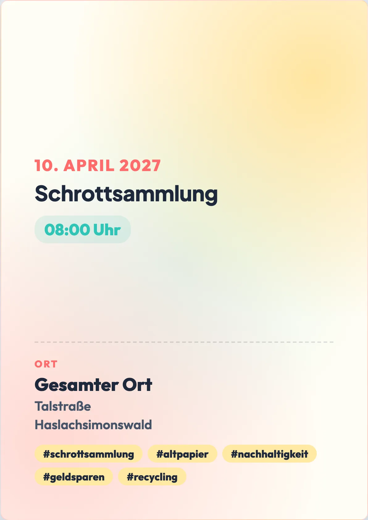 Veranstaltungsflyer