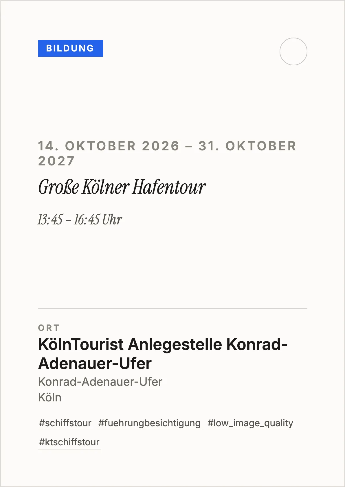 Veranstaltungsflyer