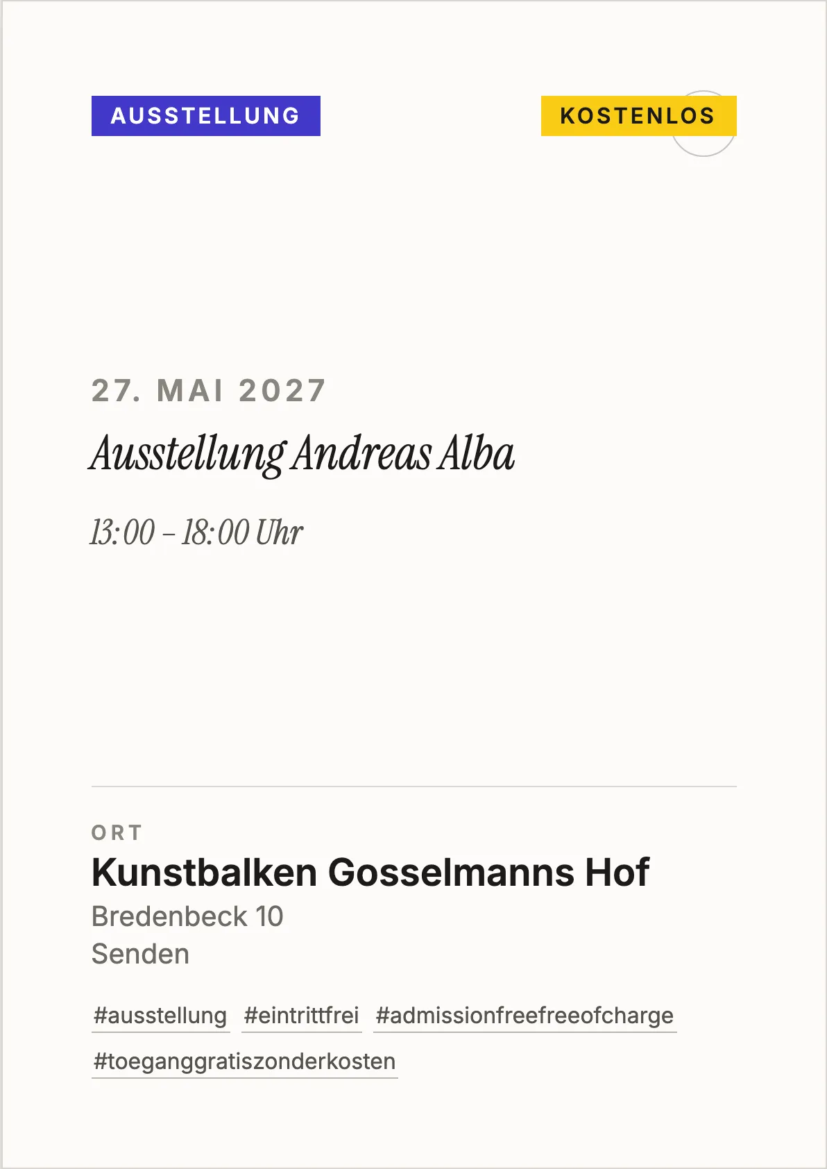 Veranstaltungsflyer
