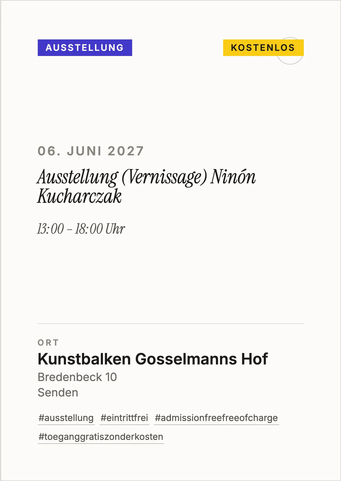 Veranstaltungsflyer